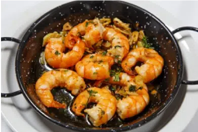 Рецепт від Фуд Бум - Креветки з зеленим перцем горошком