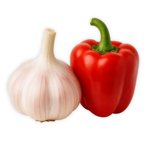 Часник та паприка