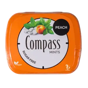 Льодяники Compass зі смаком персика (без цукру), 14г купити