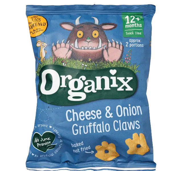 Снеки кукурудзяні Груффало сир і цибуля органічні Organix (з 12 місяців), 15г купити