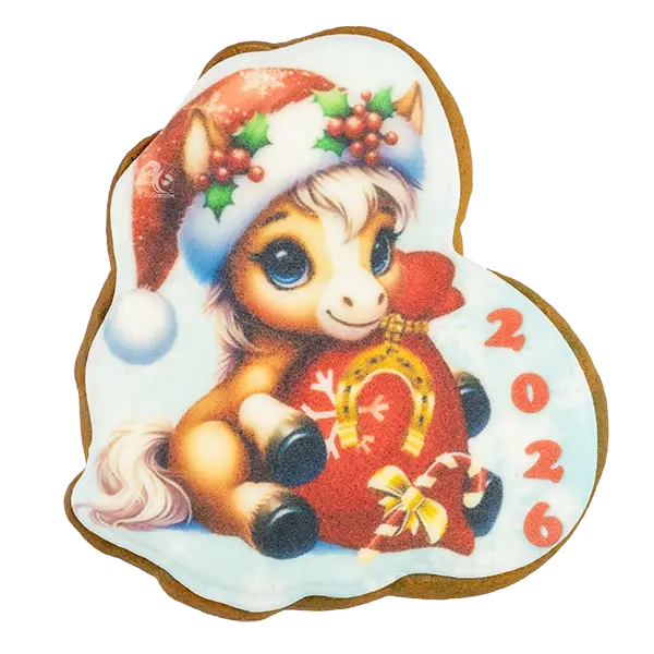 Імбирний пряник Кінь із сюрпризом, (розмір 11*11см) купити