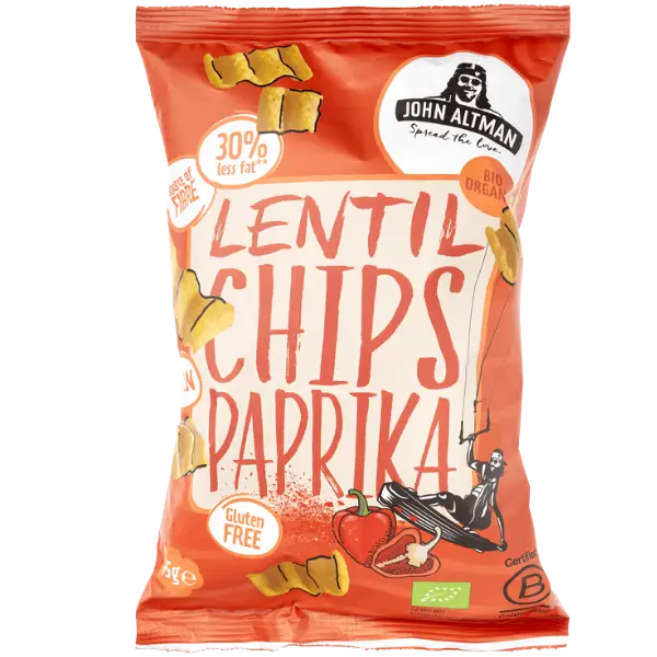 Чипси з сочевиці органічні з паприкою John Altman, 75г купити