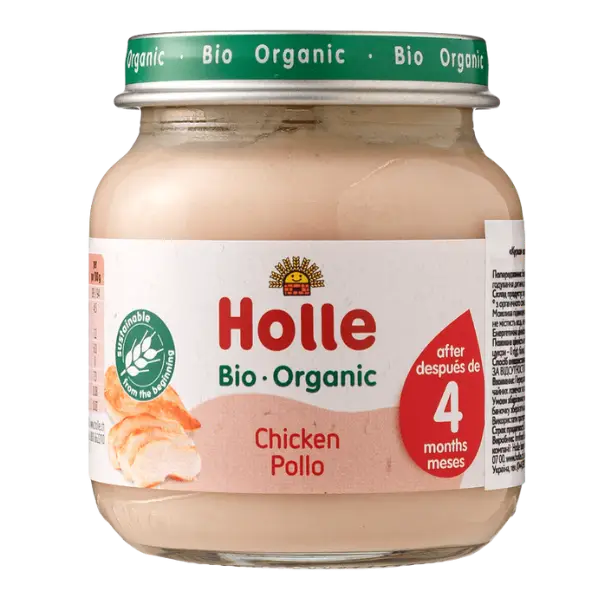 Дитяче харчування Курка пюре органічне Holle (з 4 місяців), 125г купити