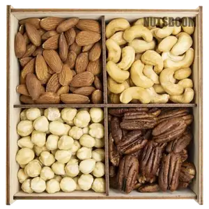 Набір смажених горіхів в дерев'яній коробці, 420г купити