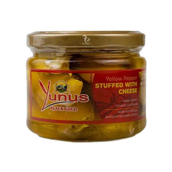 Жовтий перець фарширований сиром Yunus, 290г купити
