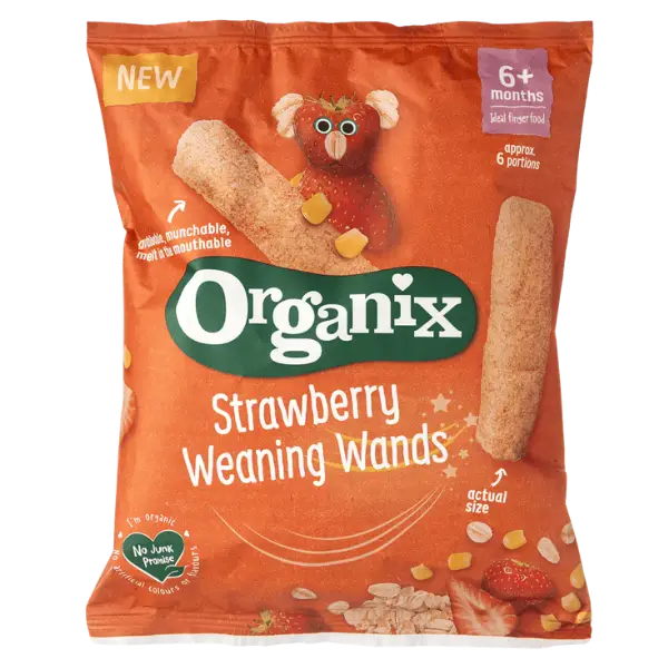 Палички кукурудзяні зі смаком полуниці Organix (з 6 місяців), 25г купити