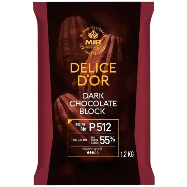 Чорний шоколад Delice D`or блок, 1,2кг купити