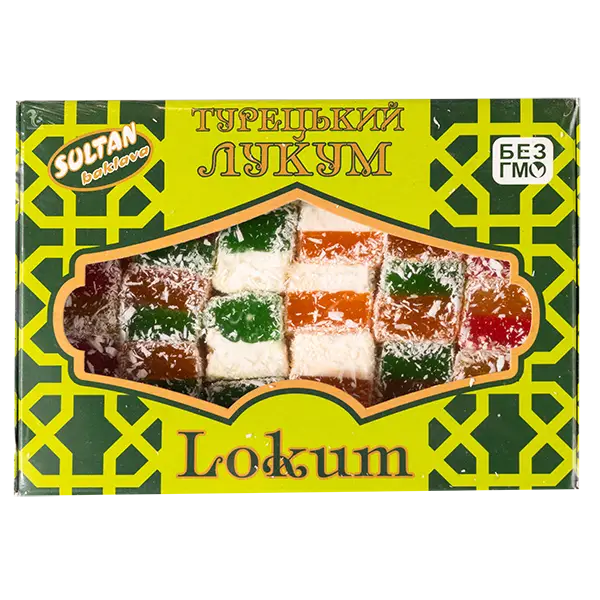 Турецький лукум Sultan фруктове асорті, 600г купити недорого в Україні, фото 2