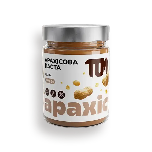 Арахісова паста з шматочками арахісу (кранч), 300г купити