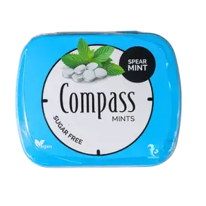 Льодяники Compass зі смаком м'яти (без цукру), 14г купити