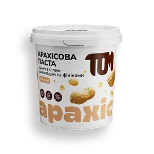 Арахісова паста кранч з фініками та білим шоколадом, 500г купити