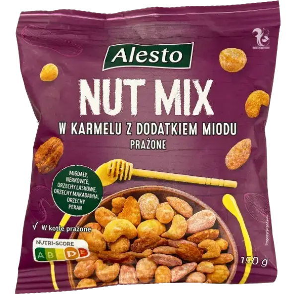 Мікс горішків смажених в карамелі з медом, 150г купити