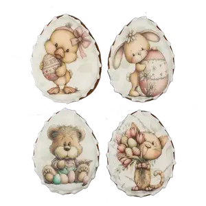 Набір імбирних пряників Великодні друзі (зелений), 4шт (розмір 9х7см) купити