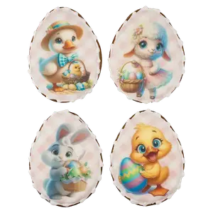 Набір імбирних пряників Великодні друзі (рожевий), 4шт (розмір 9х7см) купити