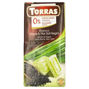 Білий шоколад Torras з алое та морською сіллю (без цукру), 75г купити