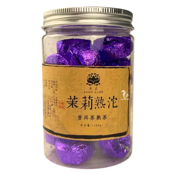 Маленька баночка Шу Пуеру з жасмином 12/113, 100г купити