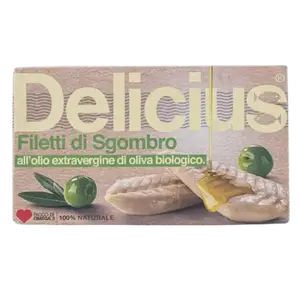 Консерва Скумбрія філе в органічній оливковій олії Delicius, 90г купити