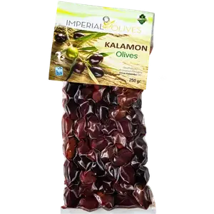 Оливки Греція Imperial чорні Kalamon, 250г купити