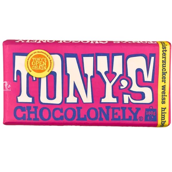 Шоколад білий Tony's з малиною, 180г купити