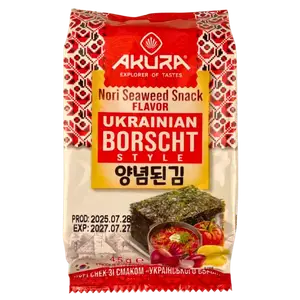 Чипси Норі зі смаком Українського борщу Akura, 4,5г купити