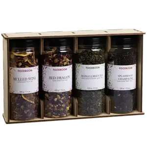 Набір чаю в дерев'яній підставці №7 (4 банки), 655г купити