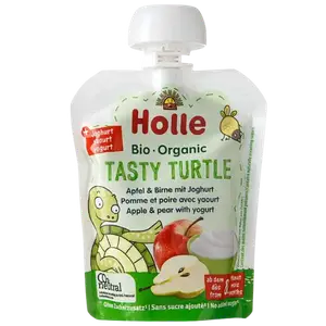 Дитяче харчування Яблуко та груша з йогуртом Holle (з 8 місяців) ,85г купити
