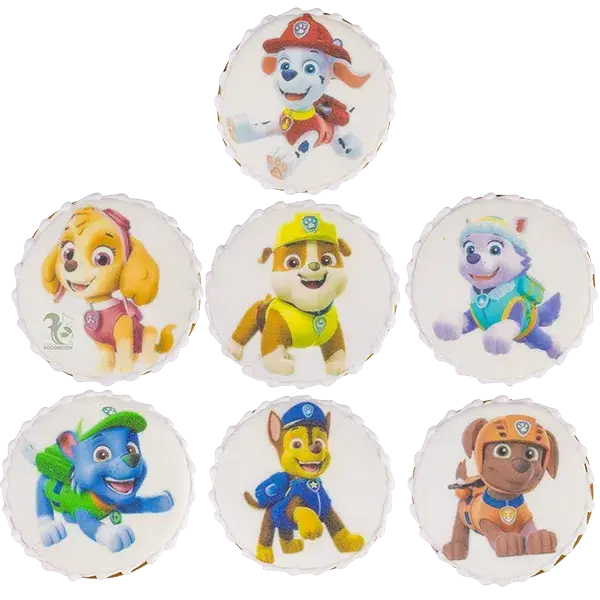 Імбирні пряники "Набір щенячий патруль", 7шт (d=8см) купити
