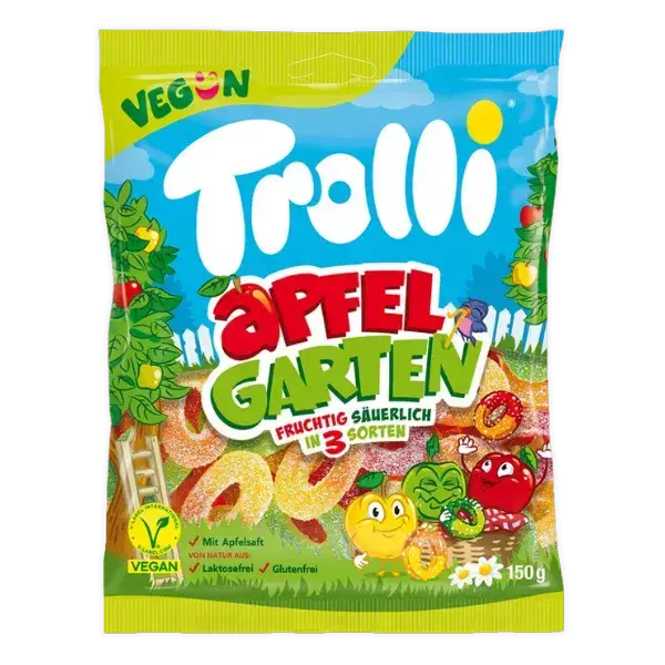Цукерки Желейні Trolli Яблучний Мікс, 150г купити