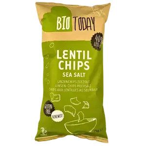 Кріспи з сочевиці з морською сіллю органічні Bio Today, 75г купити