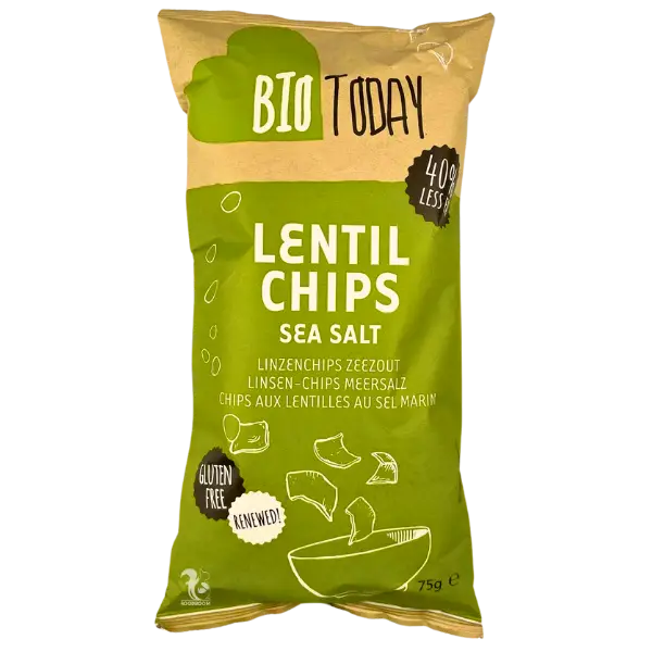 Кріспи з сочевиці з морською сіллю органічні Bio Today, 75г купити