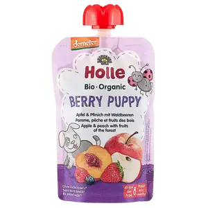 Пюре Berry Puppy з яблуком, персиком і лісовими ягодами органічне Holle (з 8 місяців), 100г купити