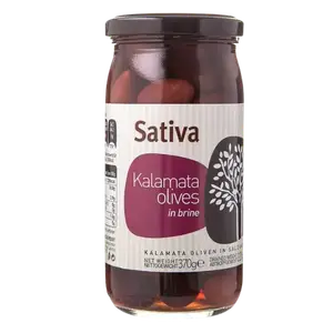 Оливки Каламата цілі в розсолі Sativa, 370г купити