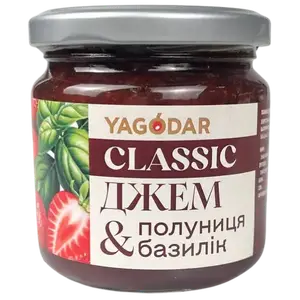 Джем полуниця-базилік Yagodar (з мін.цукру), 210г купити