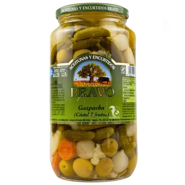 Оливки Bravo Gazpacha коктейль з овочами, 1кг купити