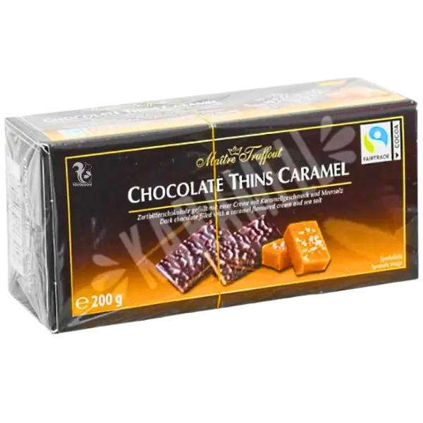 Шоколадні пластинки з карамеллю Maitre Truffout, 200г купити