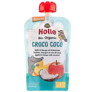 Пюре Croco Coco з яблуком, манго та кокосом органічне Holle (з 8 місяців), 100г купити