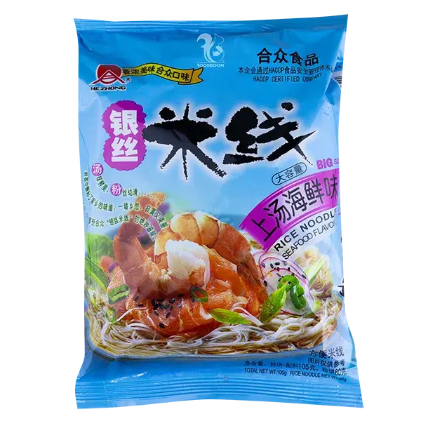 Локшина Hezhong рисова зі смаком морепродуктів, 105г купити