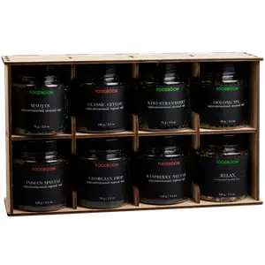 Набір чаю в дерев'яній підставці №2 (8 банок), 750г купити