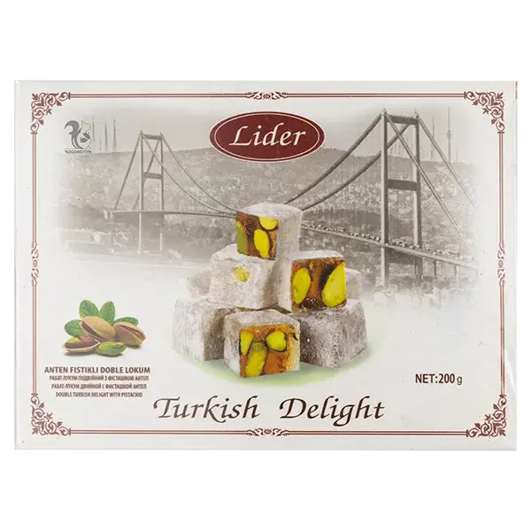 Турецький рахат-лукум Lider з фісташкою, 200г купити