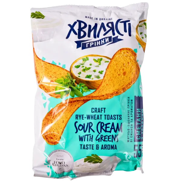 Хвилясті Грінки сметана та зелень, 55г купити