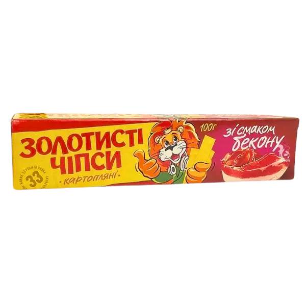 Чипси картопляні Золотисті зі смаком бекону, 100г купити