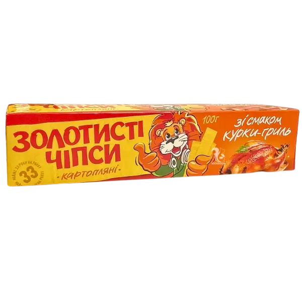 Чипси картопляні Золотисті зі смаком курки-гриль, 100г купити