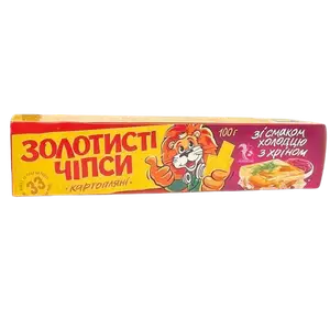 Чипси картопляні Золотисті зі смаком холодцю з хроном, 100г купити