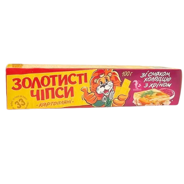 Чипси картопляні Золотисті зі смаком холодцю з хроном, 100г купити