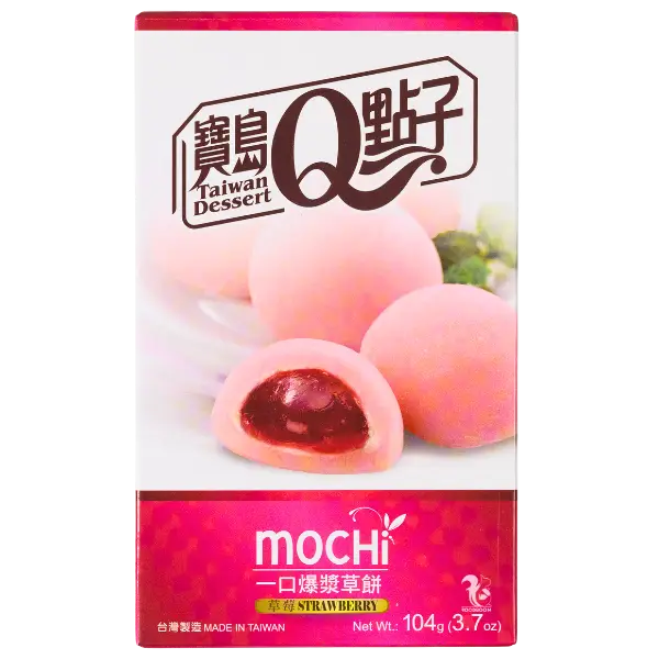 Японські тістечка мочі Q зі смаком полуниці, 104г купити