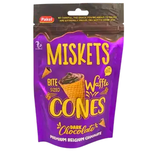 Міні-ріжки вафельні з чорним шоколадом Miskets, 70г купити