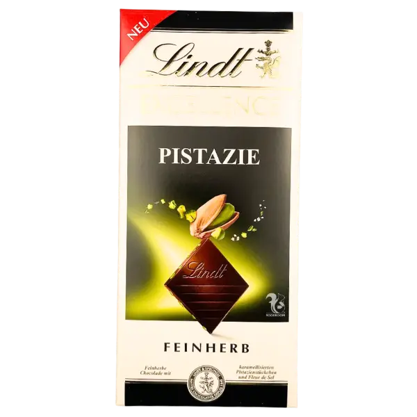Чорний шоколад Lindt з фісташкою, 100г купити