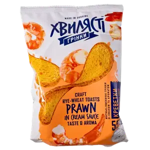 Хвилясті Грінки з креветкою, 55г купити