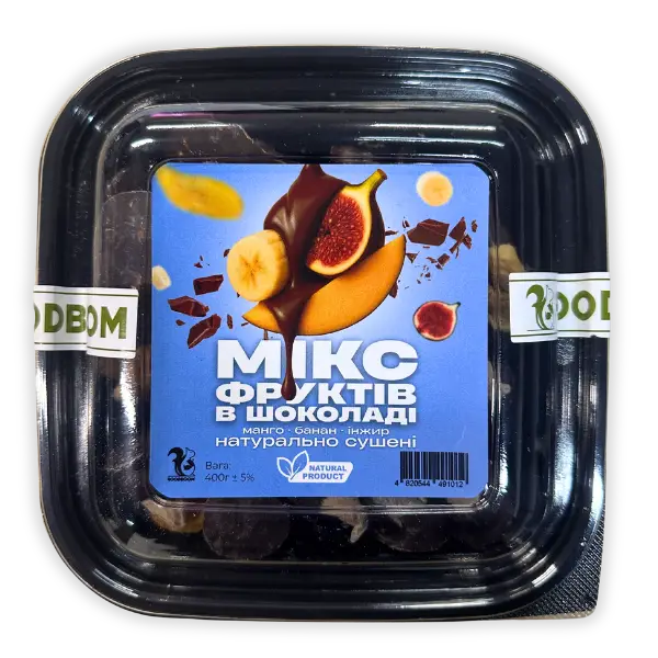 Мікс фруктів в шоколаді (інжир, диня, манго), 400г купити