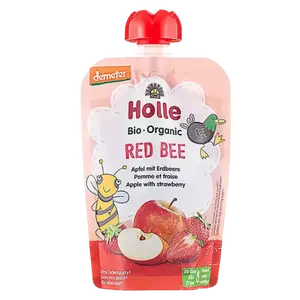 Пюре Red Bee з яблуком та полуницею органічне Holle (з 8 місяців), 100г купити